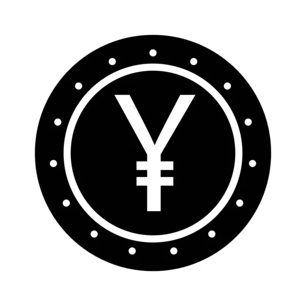Währungsglyphen Flache Vektorsymbole — Stockvektor