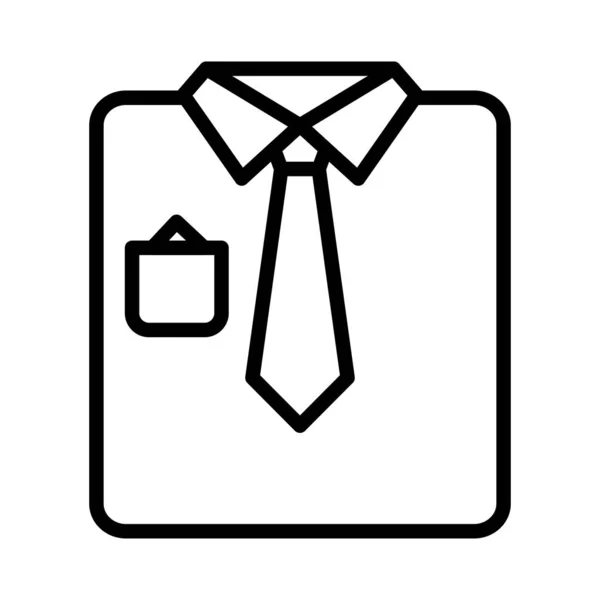 Cravatta Linea Sottile Icona Vettoriale — Vettoriale Stock