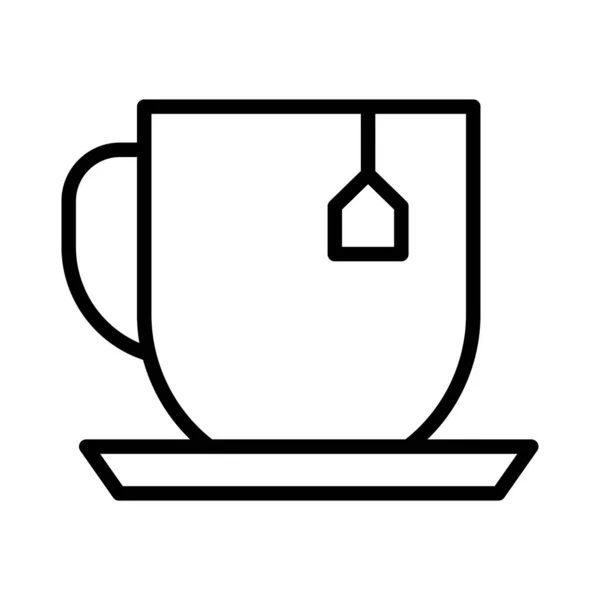 Kaffee Dünne Linie Vektor Symbol — Stockvektor