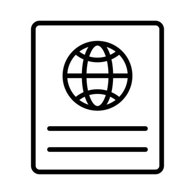 kimliği ince çizgi vektör simgesi