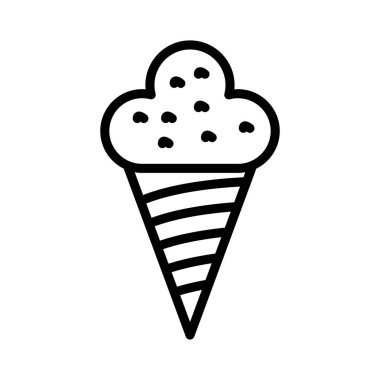 dondurma ince çizgi vektör simgesi