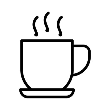 kahve ince bir çizgi vektör simgesi