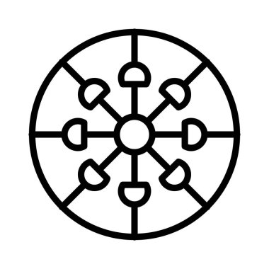 pul ince çizgi vektör simge