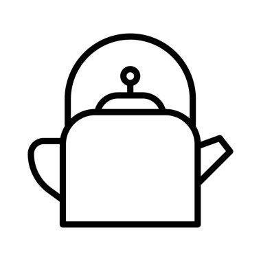 su ısıtıcısı ince çizgi vektör simgesi