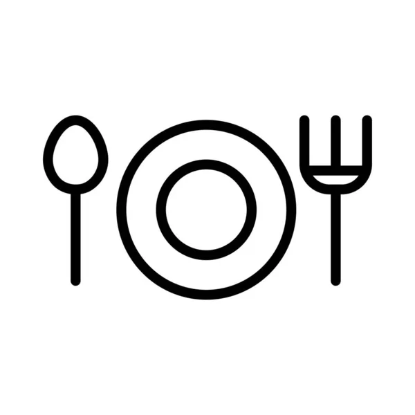 Ресторан Тонка Лінія Векторна Іконка — стоковий вектор
