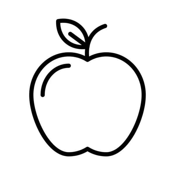 Fruit Mince Ligne Vecteur Icône — Image vectorielle