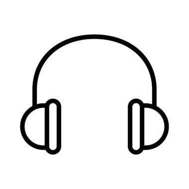kulaklık ince hat vektör simge