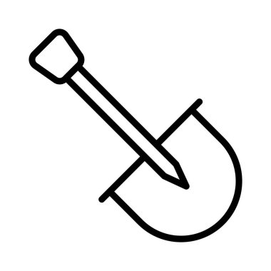 Spade ince çizgi vektör simgesi