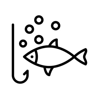 kanca ince çizgi vektör simgesi