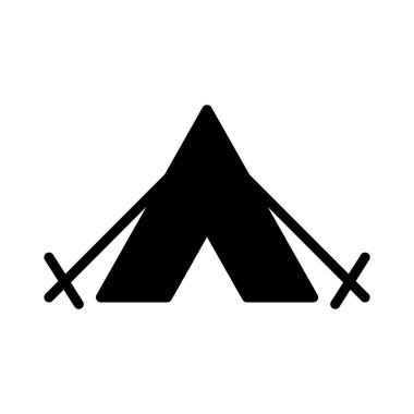 Açık glif düz vektör simge