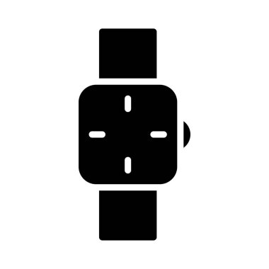 düz saat glif simge vektör