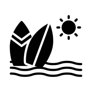 düz vektör simge sörf tahtası