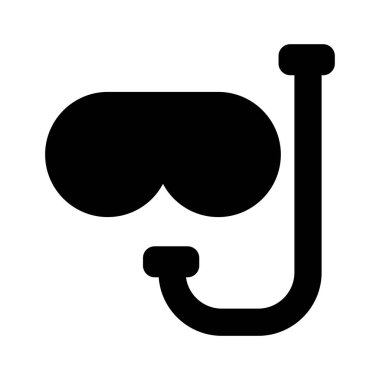 maske glif düz vektör simgesi