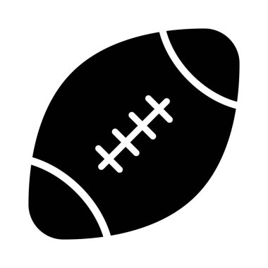 Düz futbol glif simge vektör