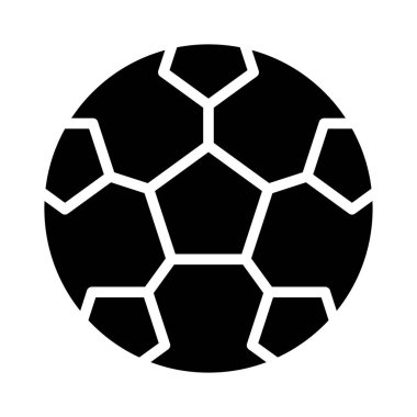 Düz futbol glif simge vektör