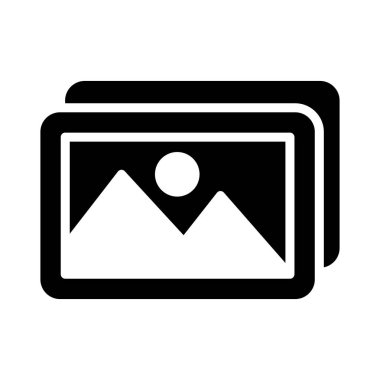 Fotoğraf glif düz vektör simge