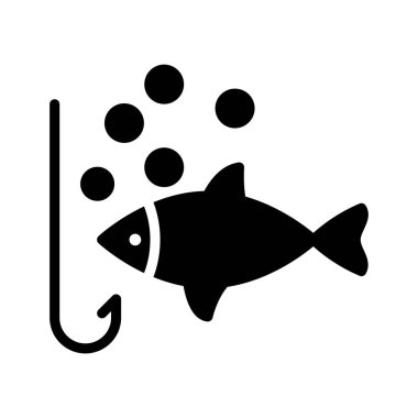 kanca glif düz vektör simge