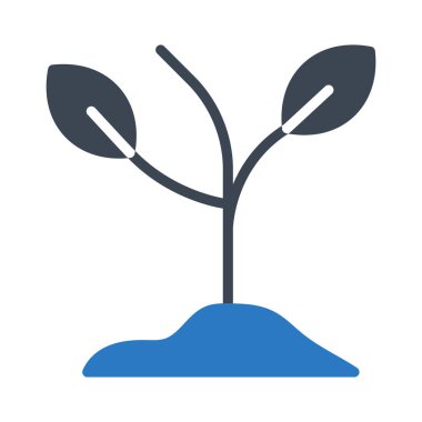 Doğa glif simge renk vektör