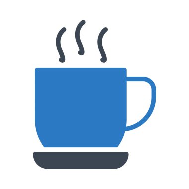 kahve glif renk vektör simge