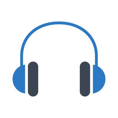 kulaklık glif renk vektör simge