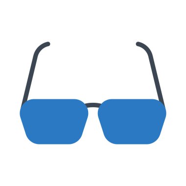 Gözlük glif simge renk vektör