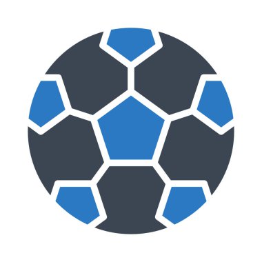 futbol glif simge renk vektör