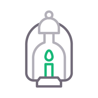 Yangın lamba çizgi renk simge vektör