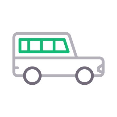 Araç renk çizgi vektör simgesi