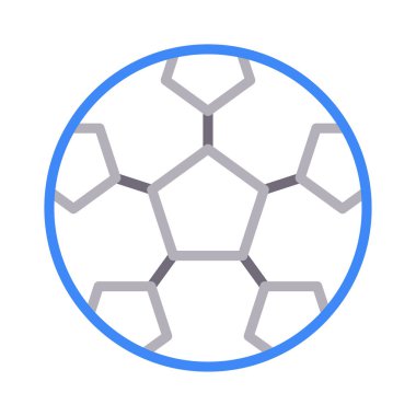 futbol renk çizgi vektör simgesi