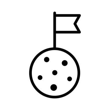 gezegen ince çizgi vektör simge