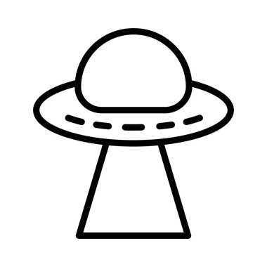 uzay gemisi ince çizgi vektör simge