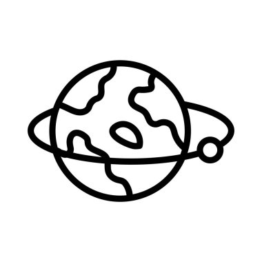 toprak ince çizgi vektör simgesi