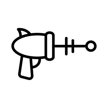 blaster ince çizgi vektör simgesi