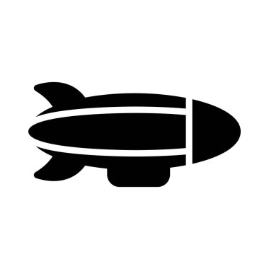 UFO glif düz vektör simgesi