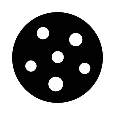 düz gezegen glif simge vektör