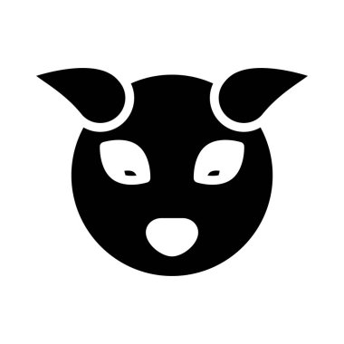 canavar glif simge vektör