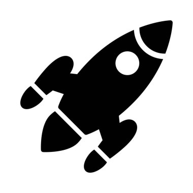 Daire gemi glif sembol yabancı vektör