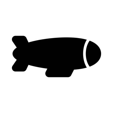 Daire gemi glif sembol yabancı vektör