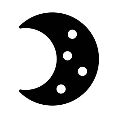 düz gezegen glif simge vektör