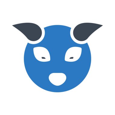 canavar glif renk vektör simge