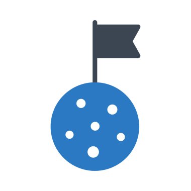 gezegen glif simge renk vektör