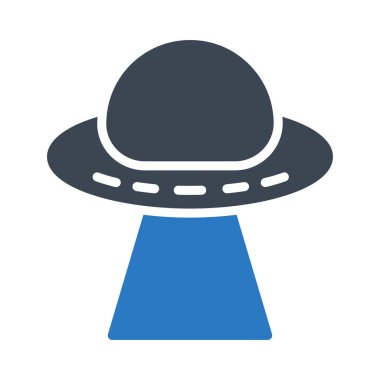 uzay gemisi glif simge renk vektör