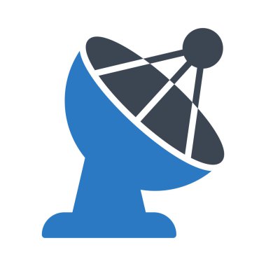 uydu glif renk vektör simgesi