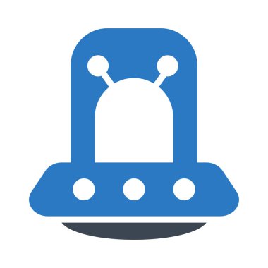 uzay gemisi glif simge renk vektör