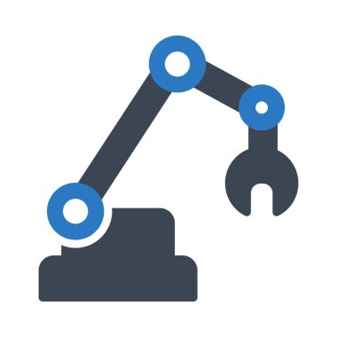 makine glif renk vektör simgesi