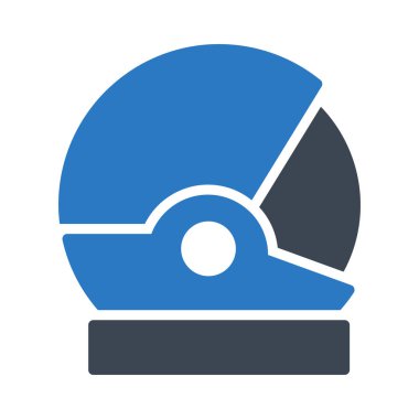 astronot glif renk vektör simge