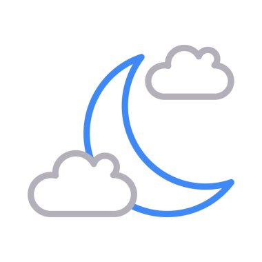 bulutlar çizgi renk simge vektör