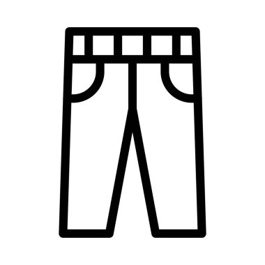 Pantolon ince çizgi vektör simgesi