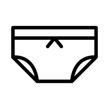 iç çamaşırı ince çizgi vektör simge