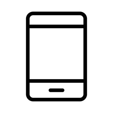 Telefon İnce Satır Vektörü Simgesi